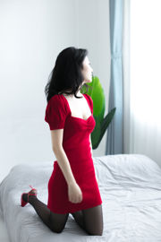 [Naisi] NO.080 Xiaoah mes rode rok zwarte zijde
