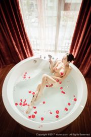 Xiao Yang Mi@馨怡 "Petal Bath, See-through Lace Underwear + Wild Leopard Print" [秀人网XIUREN] No.752