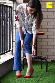 Guang Yan "Quần jean, mẫu mới và giày cao gót màu đỏ" [Wei Siqu Xiang IESS] Silk Foot Bento 224