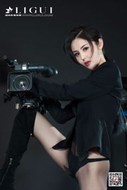 Model kaki Lianger "Black Silk OL" [丽 柜 Ligui] Kecantikan internet