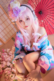 [Cosplay Photo] Cute Miss Sister Honey Cat Qiu - Kimono Soniko