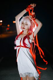 [Cosplay写真] 动漫博主南桃Momoko - 楪祈白裙