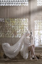 Ji Jingjiang "vestido de noiva 2B branco"