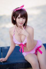 Faey Eel "Megumi Kato Pink Swimsuit" [Cosplay Beauty]
