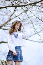 [Kesejahteraan COS] Gadis manis Fushii_ Haitang - di bawah pohon sakura