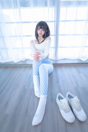 [Wohlfahrt COS] Lolita Sakura Ban Mayu - Blaues und weißes Gitter
